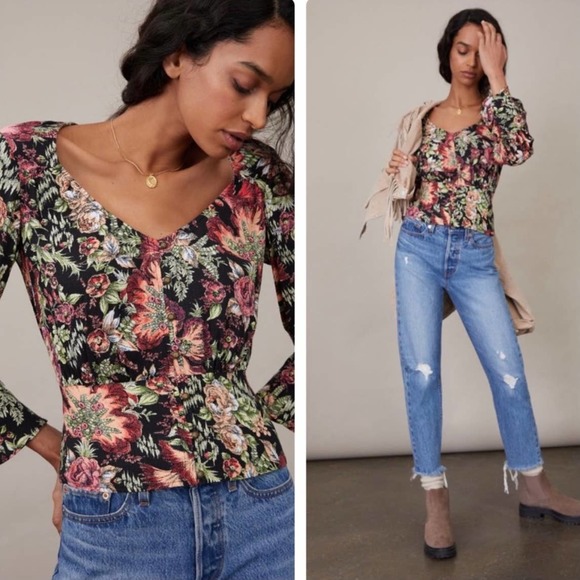 Maeve Multicolor Floral Blouse - Picture 2 of 9